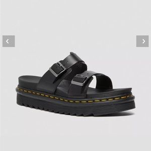 Dr. Martens Myles Brando Leather Sandals in Black